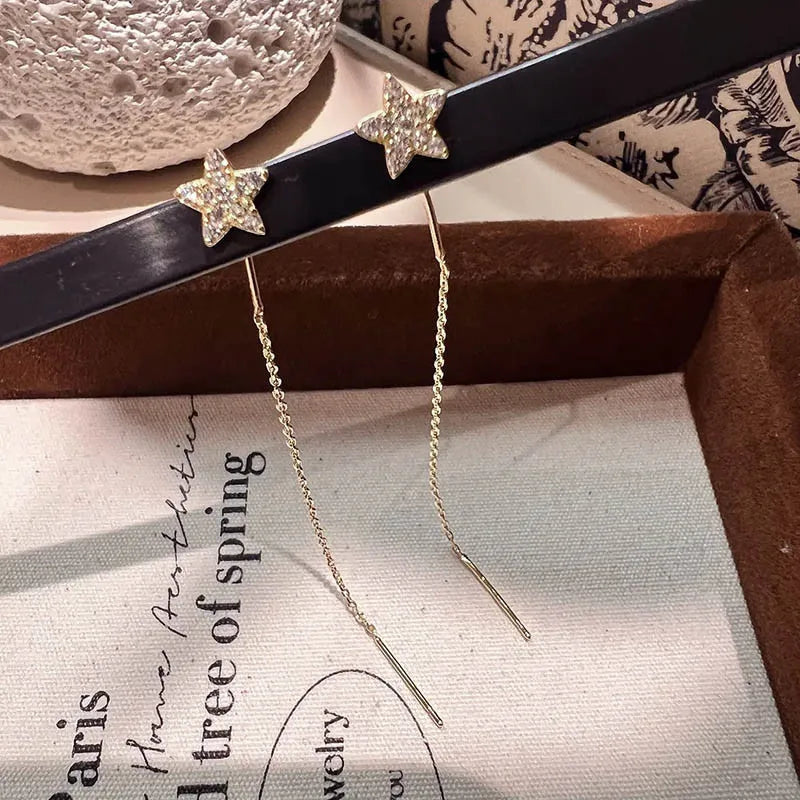 여성용 패션 지르콘 볼 펜던트 귀걸이