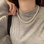 신상 심플 인조 담수 진주 체인 목걸이